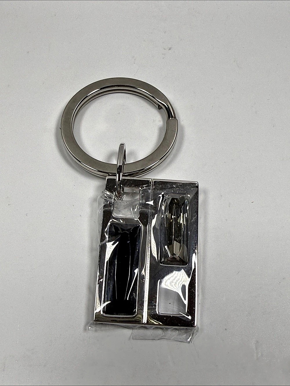 Silver & Black Key Ring
